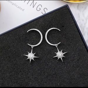 Jewelry - 🌙💫Boho Glam Crescent Star Crystal Earrings! New Jewelry - 🌙💫Boho Glam Crescent Star Crystal Earrings! New